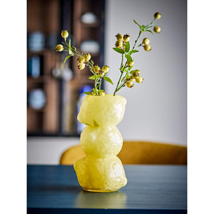 Ваза стеклянная Bloomingville "Limone", желтая
